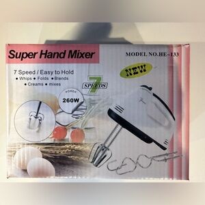 Black and White Hand Mixer